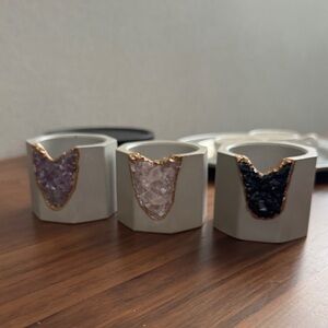 Handcrafted Gemstone Candleholders